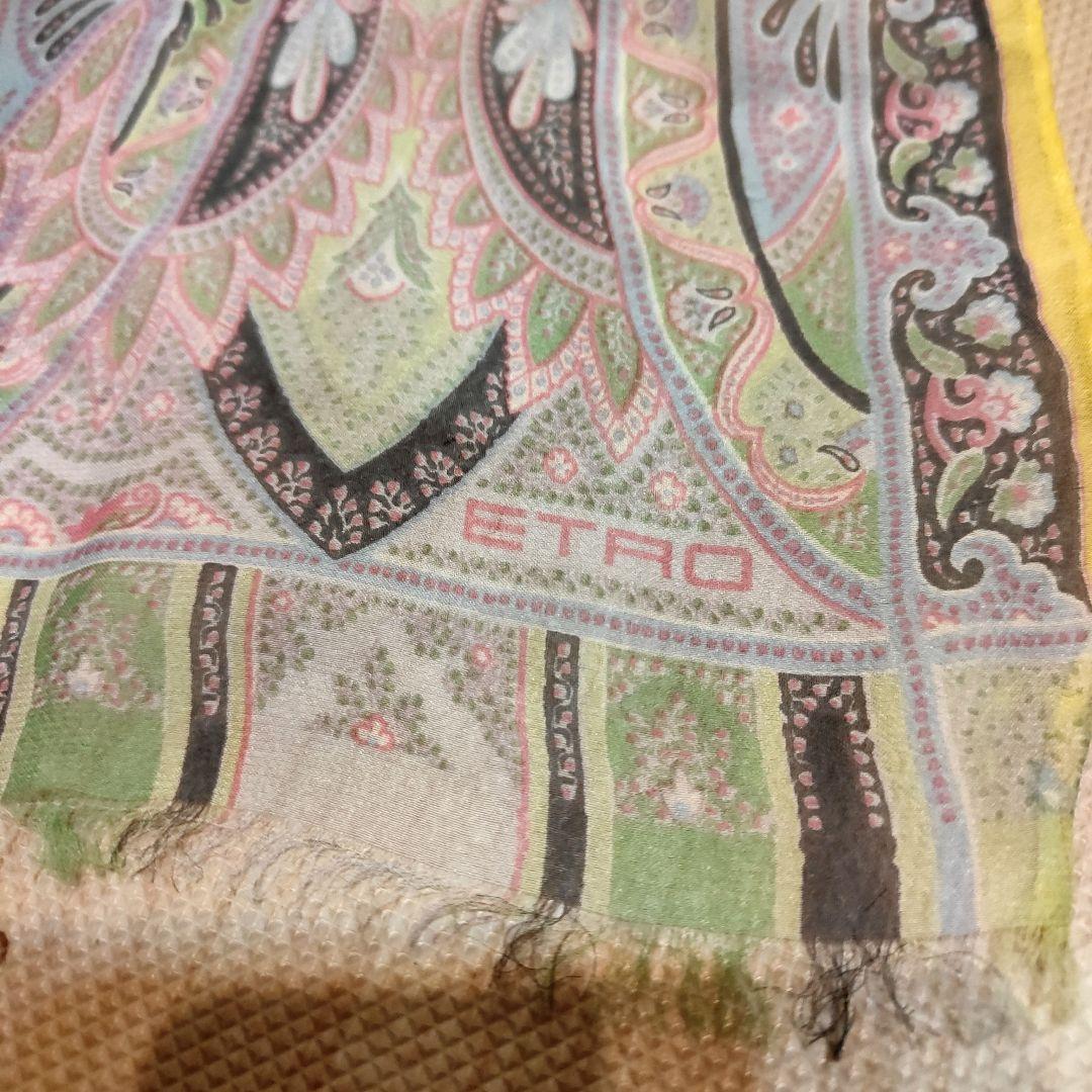 ETRO シルク100% ペイズリー柄‪☆ストール