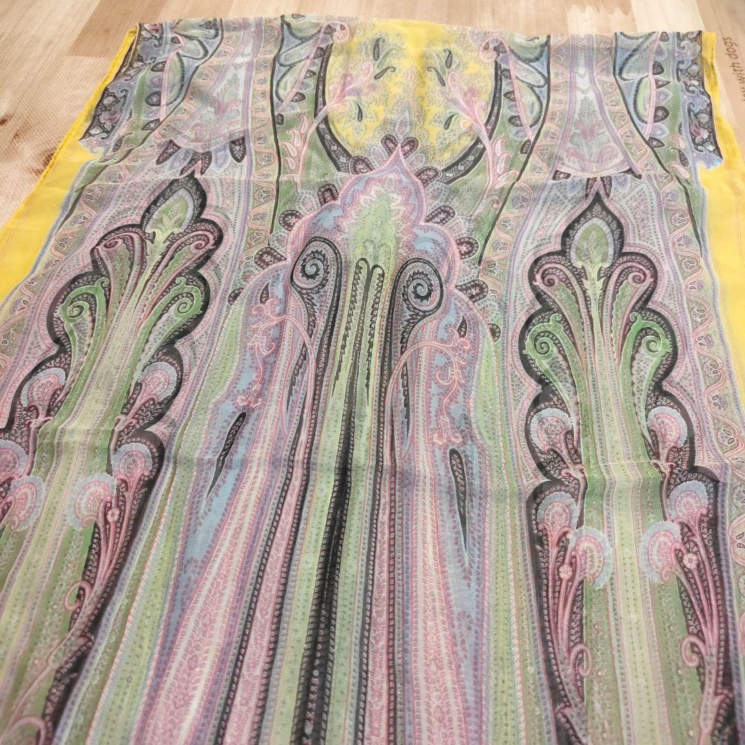 ETRO シルク100% ペイズリー柄‪☆ストール
