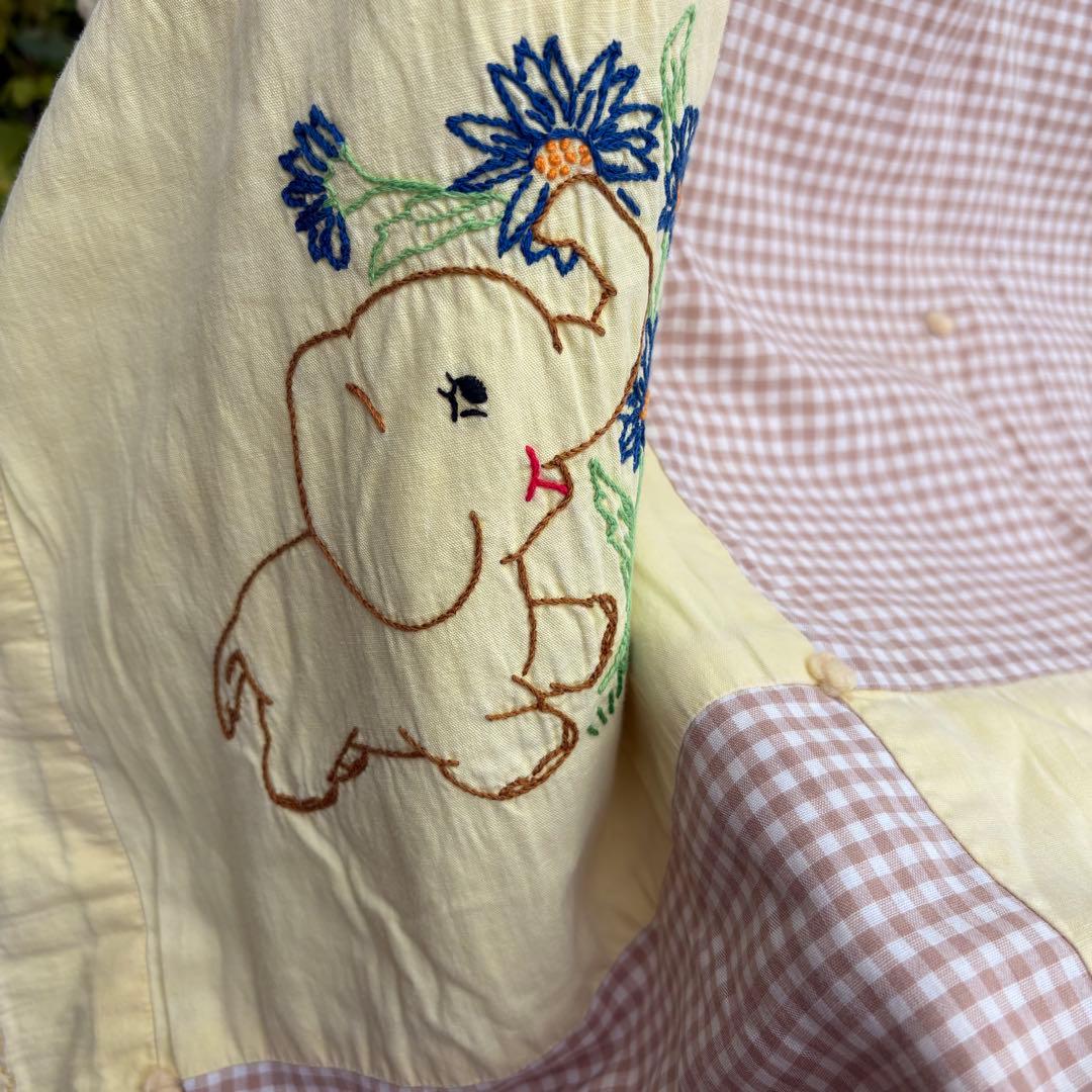 【1950s USA vintage】ベビーキルト パッチワーク 布 ビンテージ