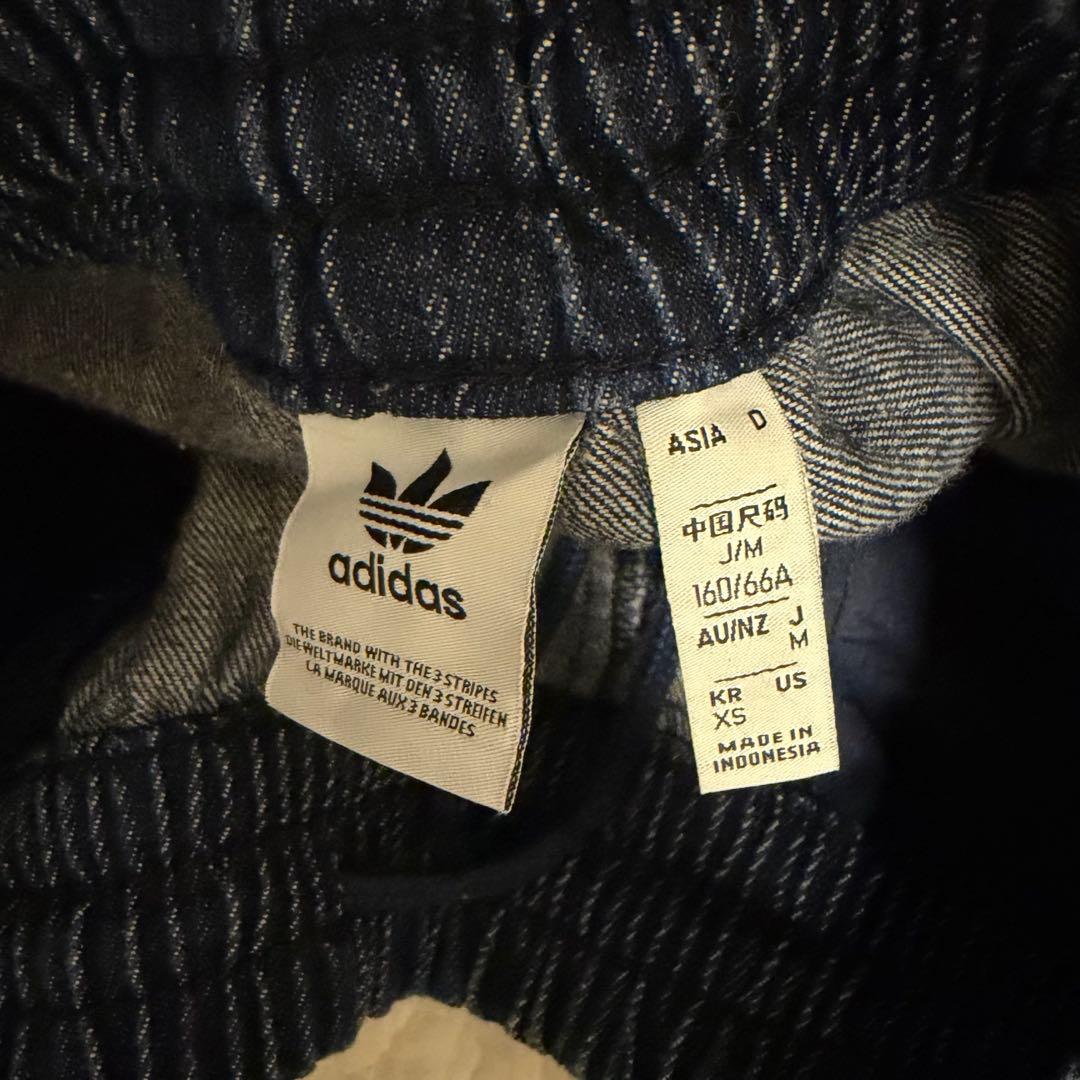adidas デニム　トラックパンツ　M インディゴパンツ
