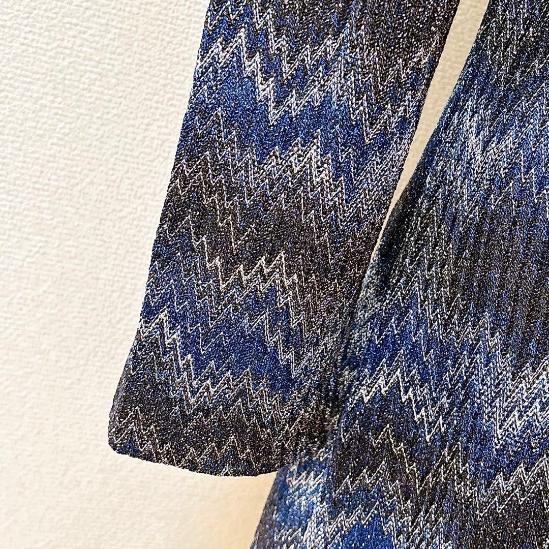 美品✨　ミッソーニ　シアー＆ラメ ロングカーディガン 46 XL オレンジタグ