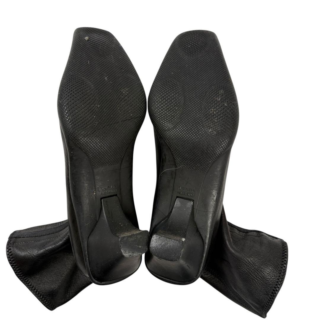 靴 PRADA SPORT square toe heels black