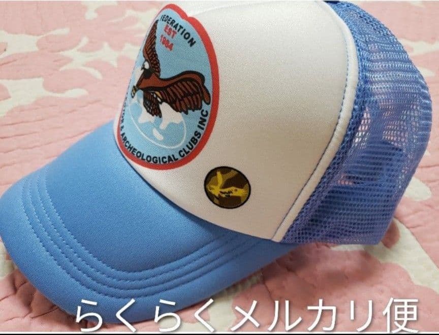 未使用　キムタク　エンジン　メッシュ　キャップ　サックス　木村拓哉　イーグル