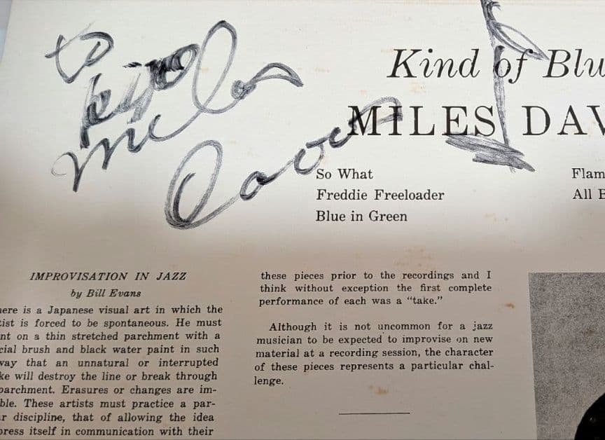 マイルス・デイヴィス サイン アナログレコード LP ジャズの金字塔