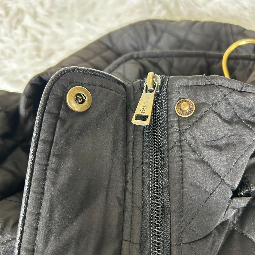 美品✨ローレンラルフローレン キルティングジャケット ベルト フード 金ボタン