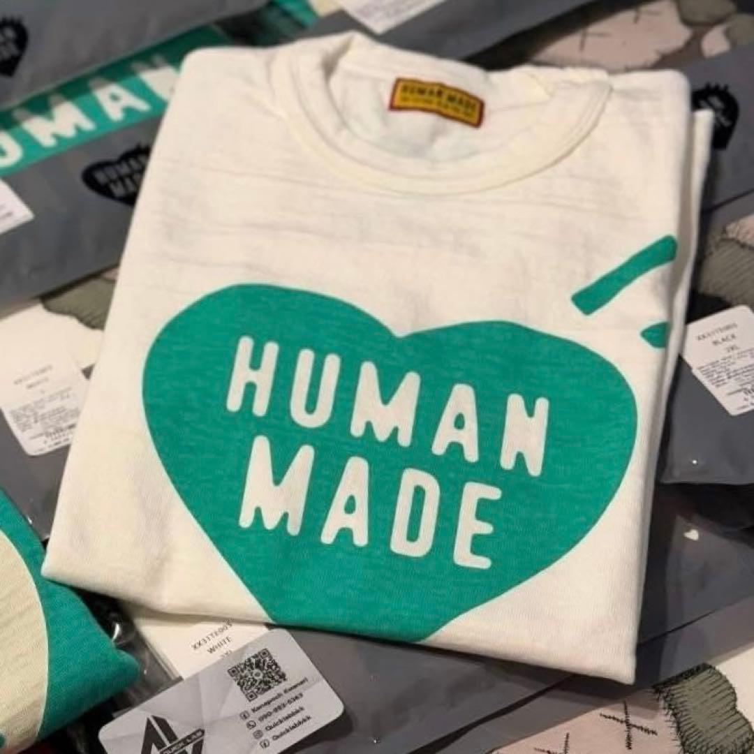 【バンコク限定 】HUMAN MADEハートロゴ Tシャツ ホワイト Lサイズ