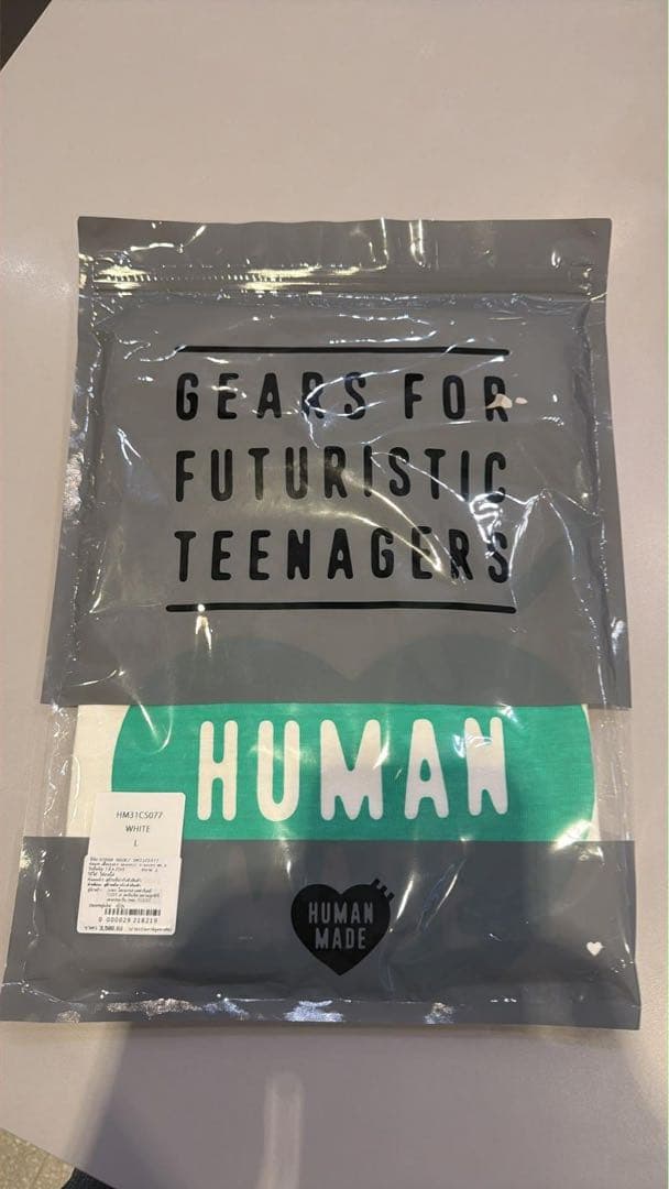 【バンコク限定 】HUMAN MADEハートロゴ Tシャツ ホワイト Lサイズ