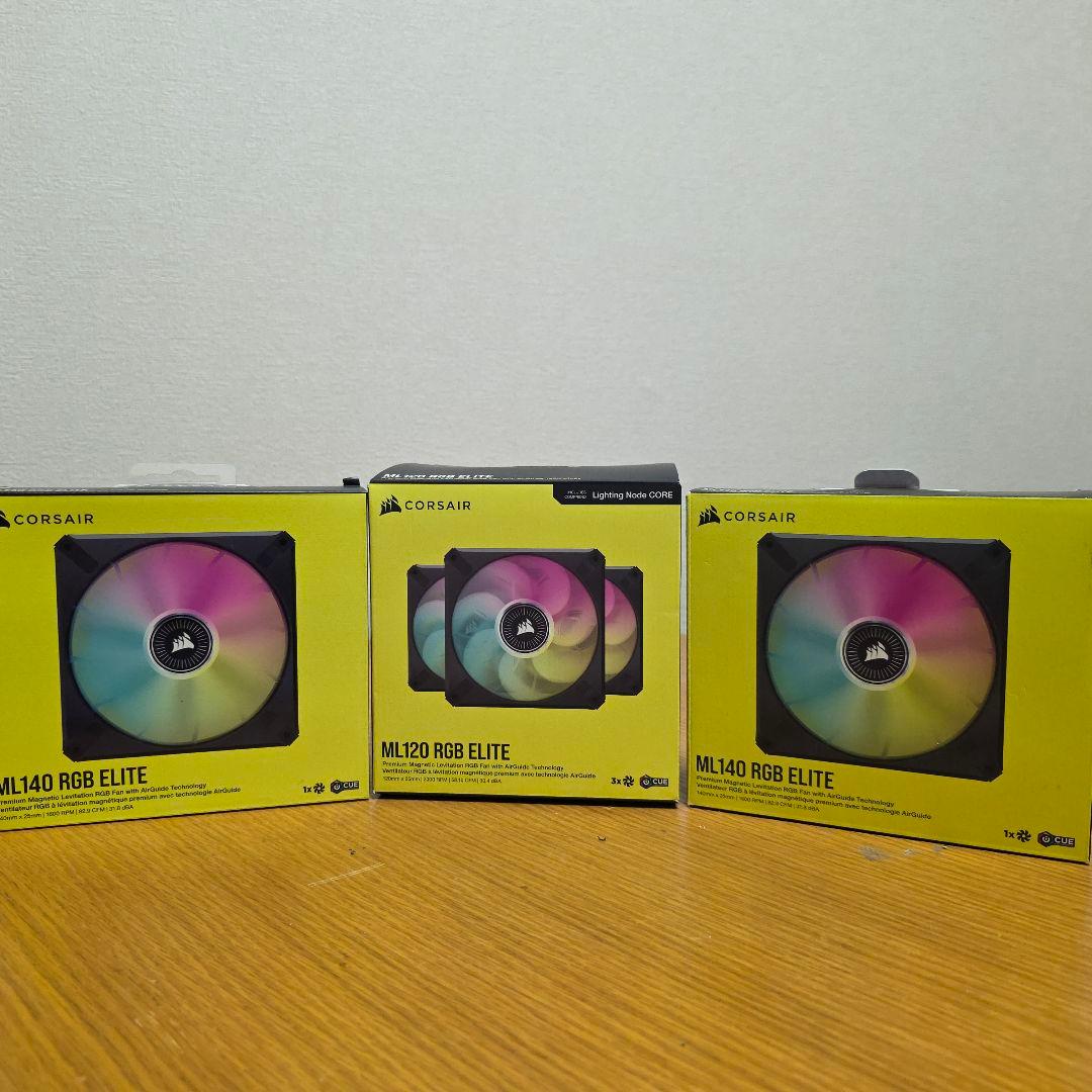 PC用ファン・クーラー CORSAIR ML120RGB ELITE & ML140RGB ELITE