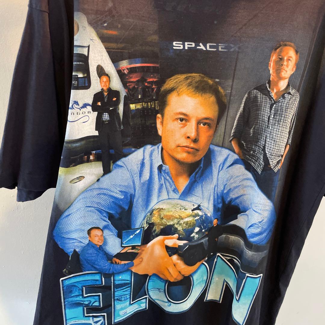 MARINO MORWOOD Tesla イーロンマスク　プリントTシャツ