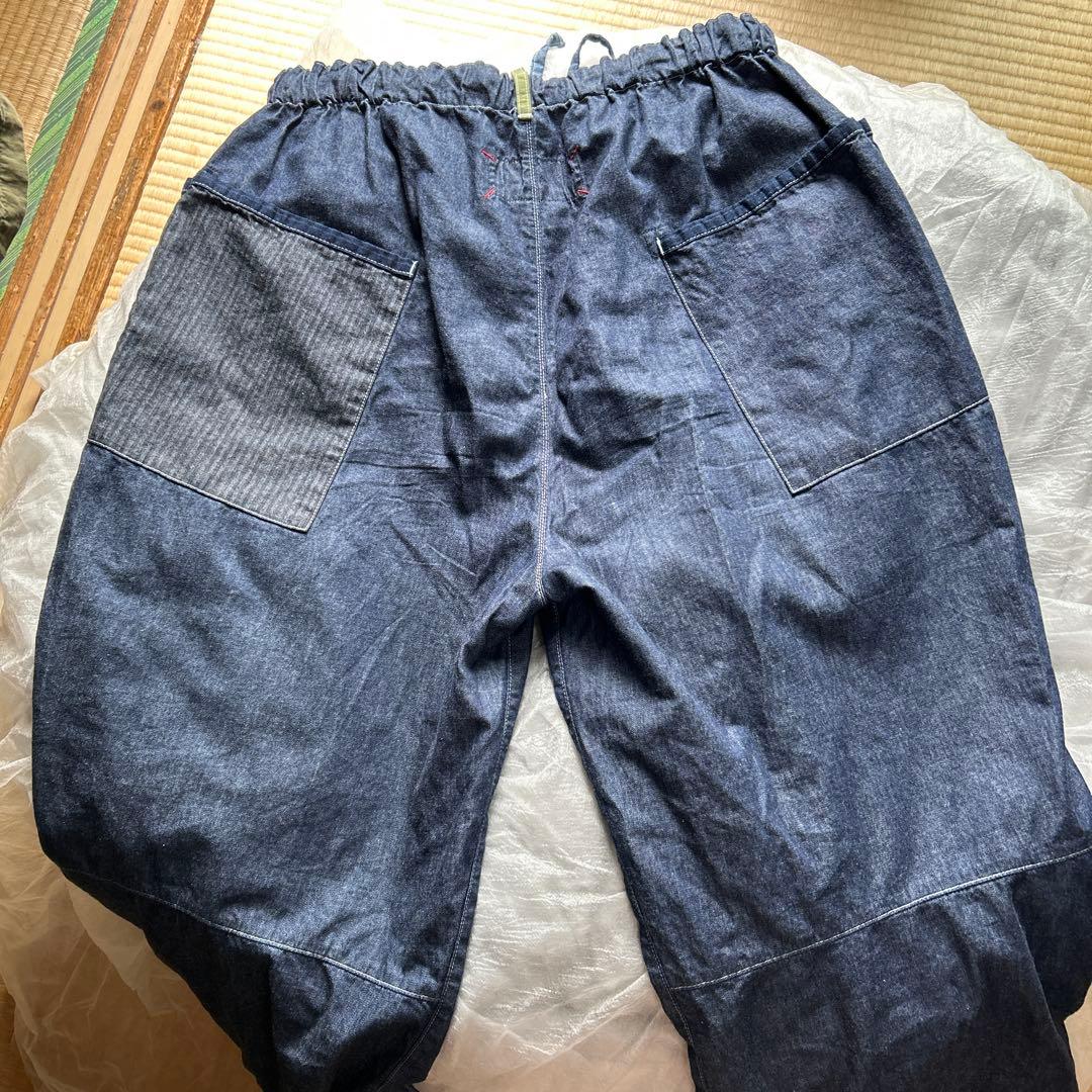 ダークブルー イージーパンツ M快晴堂、春、夏
