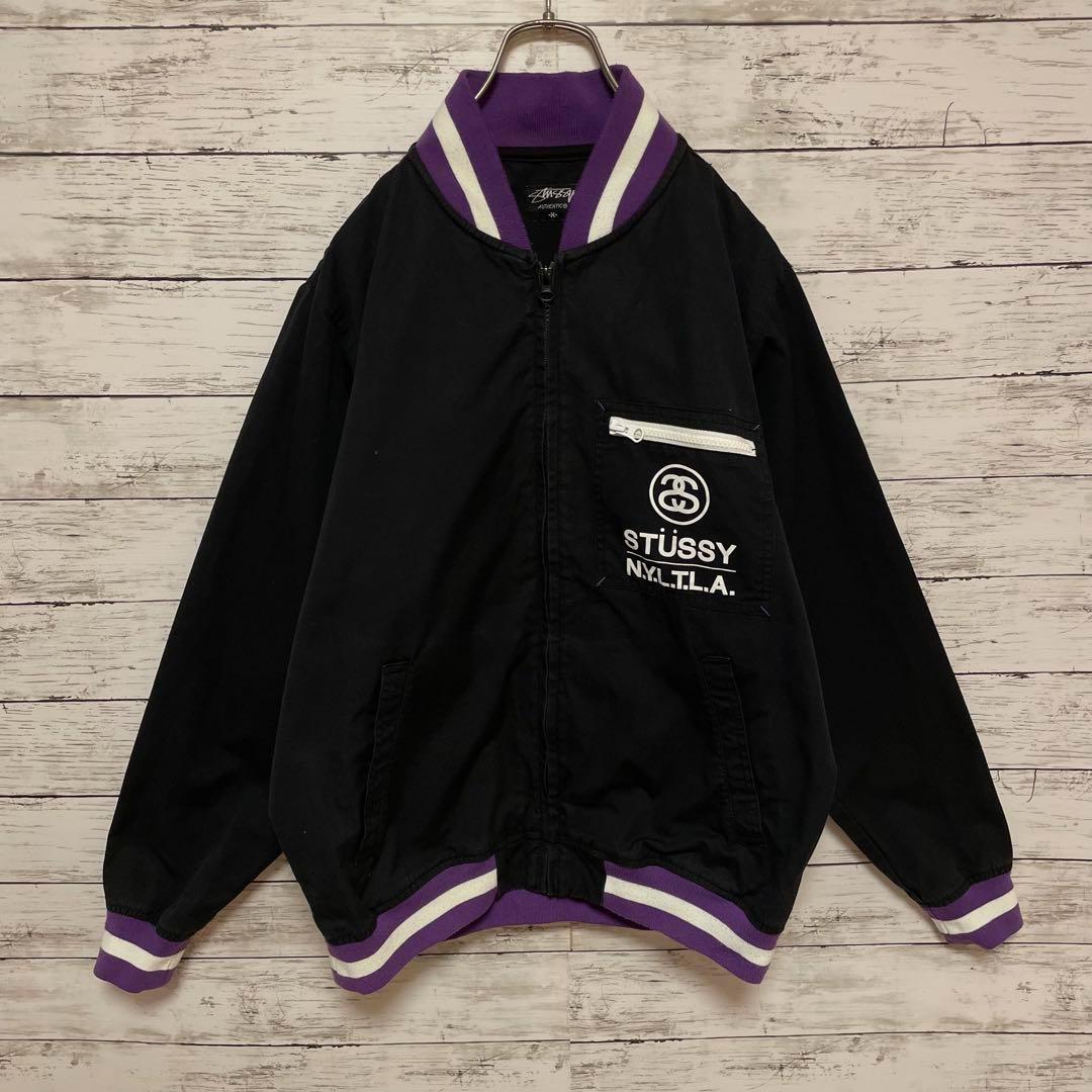 483【入手困難】ステューシー♤ブルゾン　即完売モデル　フルジップ　ポケット