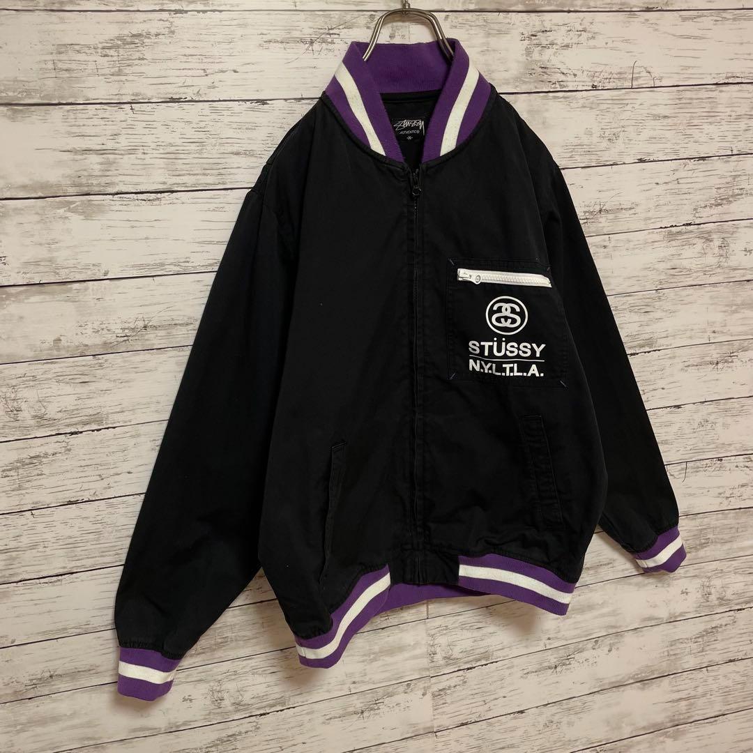 483【入手困難】ステューシー♤ブルゾン　即完売モデル　フルジップ　ポケット