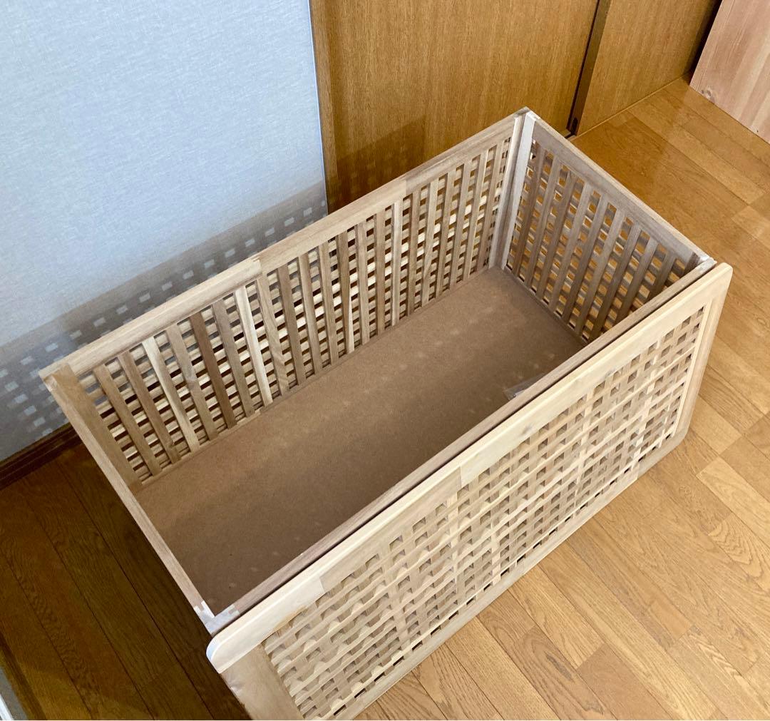IKEA イケア◆HOL ホール◆ナチュラルウッド◆木製収納ボックス テーブル