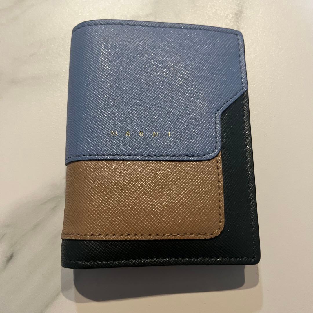 MARNI マルニ 財布 トランク サフィアーノレザー トリコロール 箱付