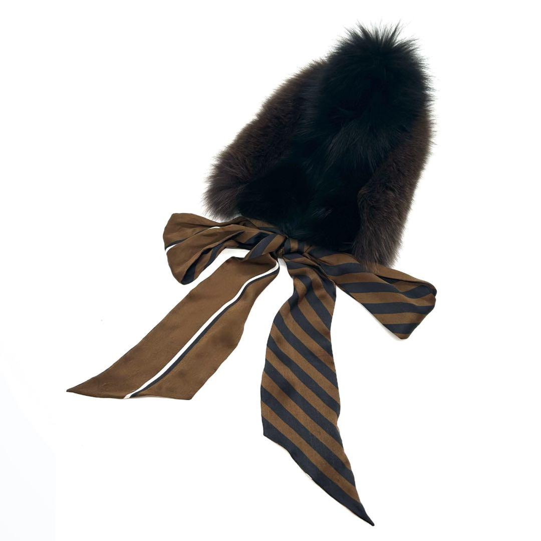 FENDI フェンディ　ストール　ファー　スカーフ　ショール　ティペット