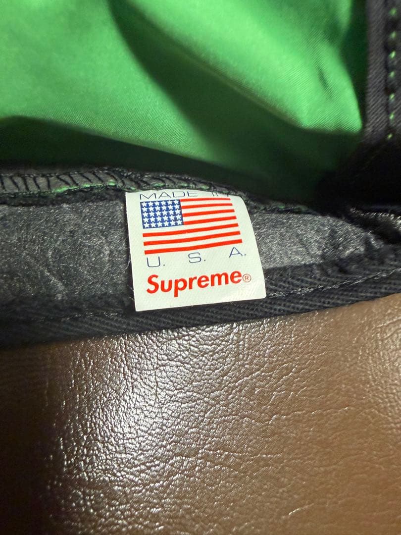 s*7様 Supreme 緑 ナイロンロゴキャップ