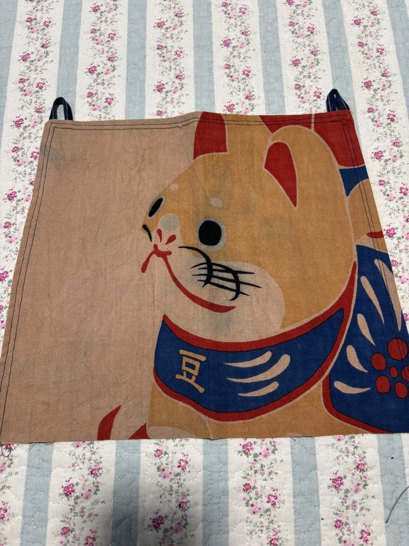 すずきかりん55　1082 エプロン　だるま　ダルマ　手ぬぐい　手拭い