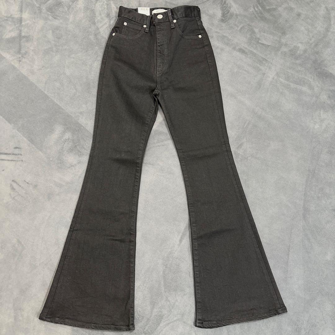 新品✨MOUSSY HW Rebirth フレアデニム 24 S相当 黒
