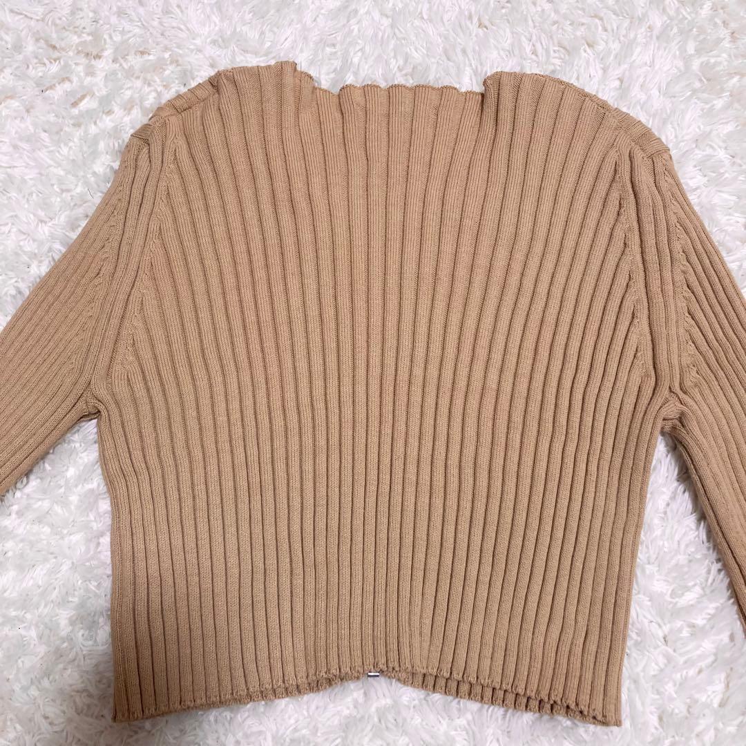 AURALEE オーラリー WIDE RIB KNIT ZIP CARDIGAN