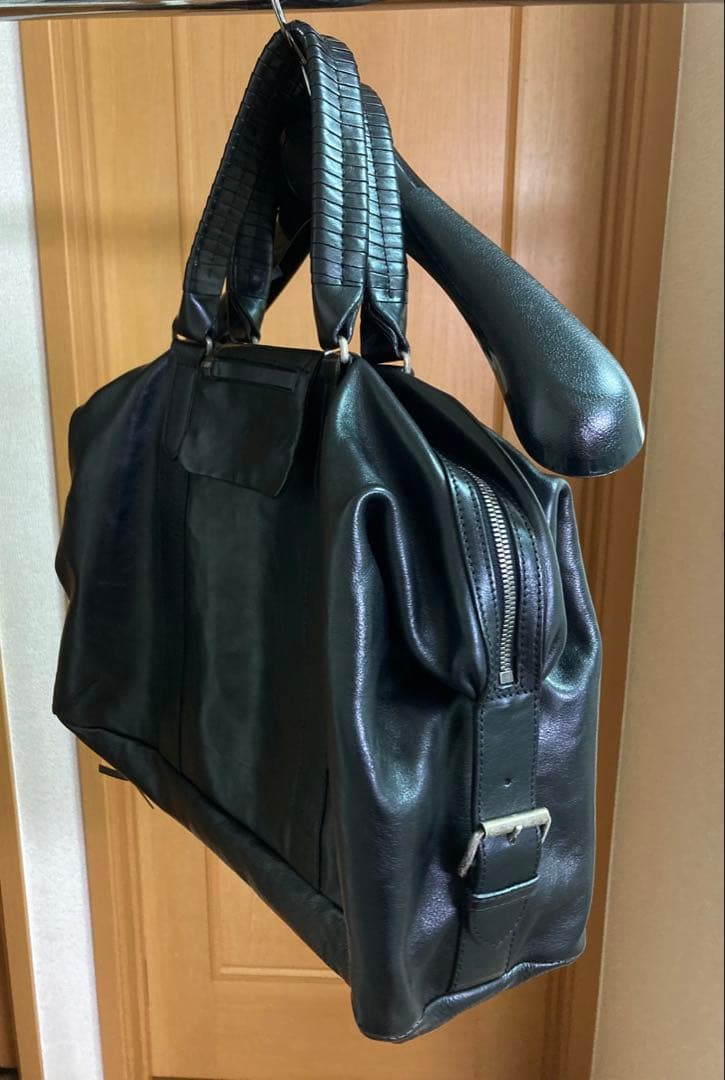 ANN DEMEULEMEESTER ボストンバッグ レザー 黒