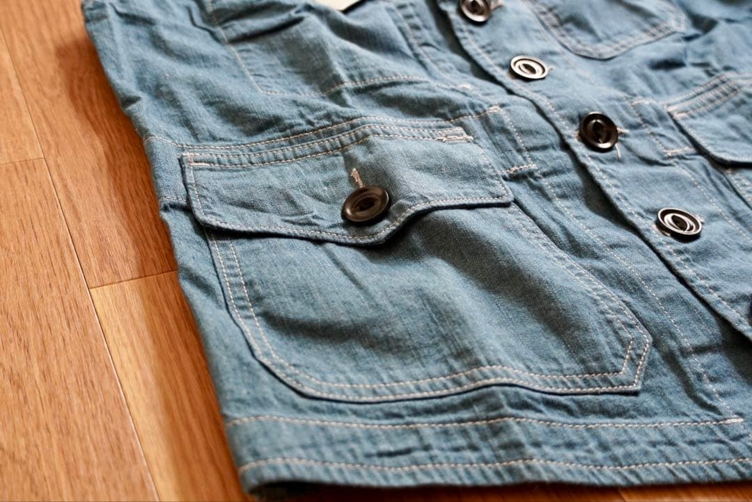 【ガッキー】新品未使用品 RRL インディゴ デニム ベスト Lサイズ