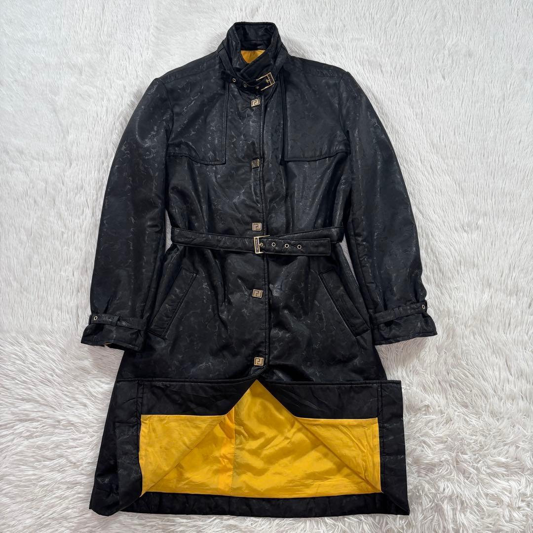 希少 ヴェルサーチジーンズクチュール ロングコート イタリア製 ゴールド金具
