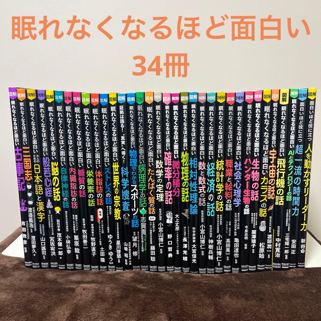 眠れなくなるほど面白いカラスの話　栄養素の話　数と数式の話　34冊