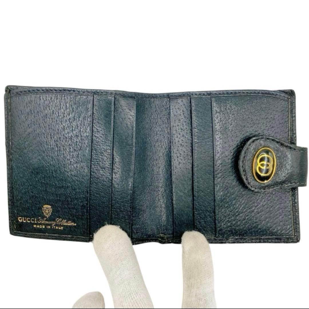 美品✨GUCCI オールドグッチ　GGスプリーム　シェリーライン　二つ折り財布
