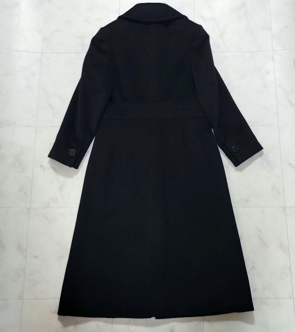 美品【Max Mara】マックスマーラ　白タグ　ロングコート　ブラック　カシミヤ
