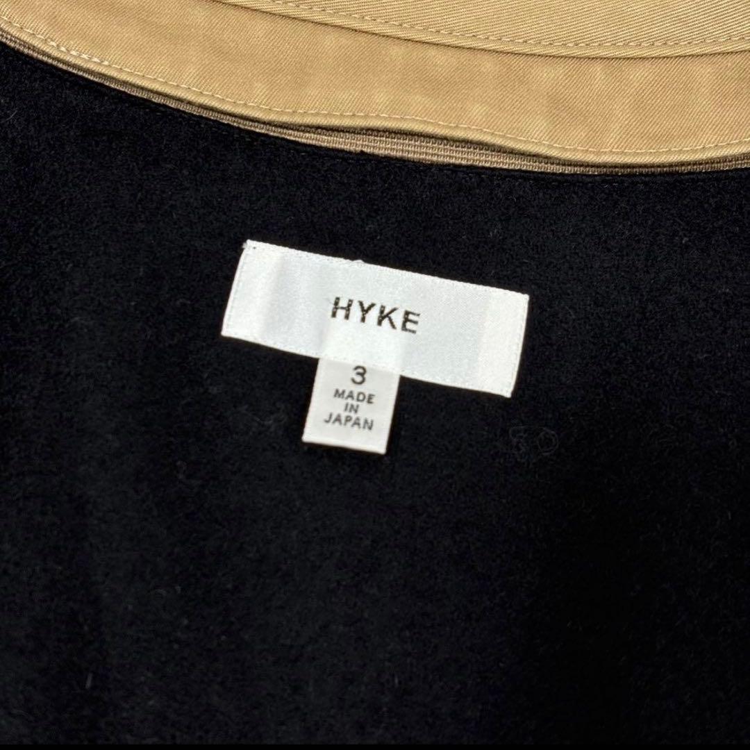 HYKE ハイク トレンチコート ベージュ Lサイズ　ウールライナー付 ダブル