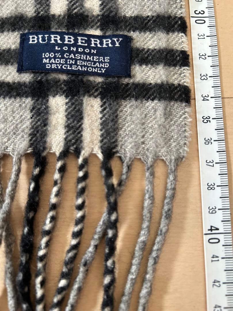 き*う様 バーバリー BURBERRY カシミヤ100% チェックマフラー 英国