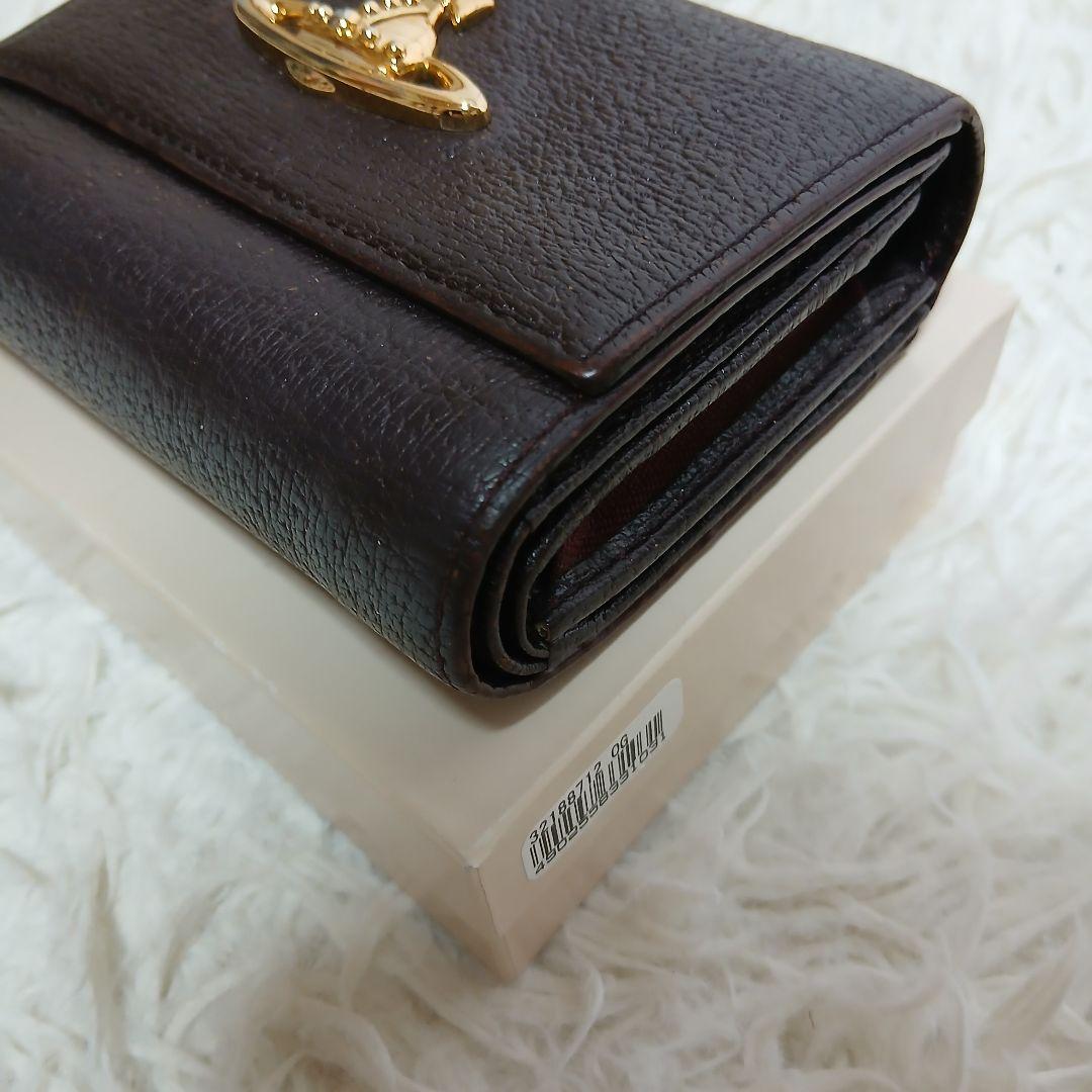 【Vivienne Westwood】オーブ　レザー ファスナー　3つ折り財布