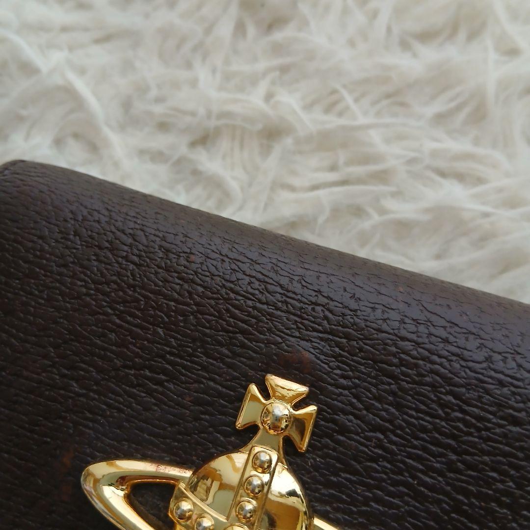 【Vivienne Westwood】オーブ　レザー ファスナー　3つ折り財布