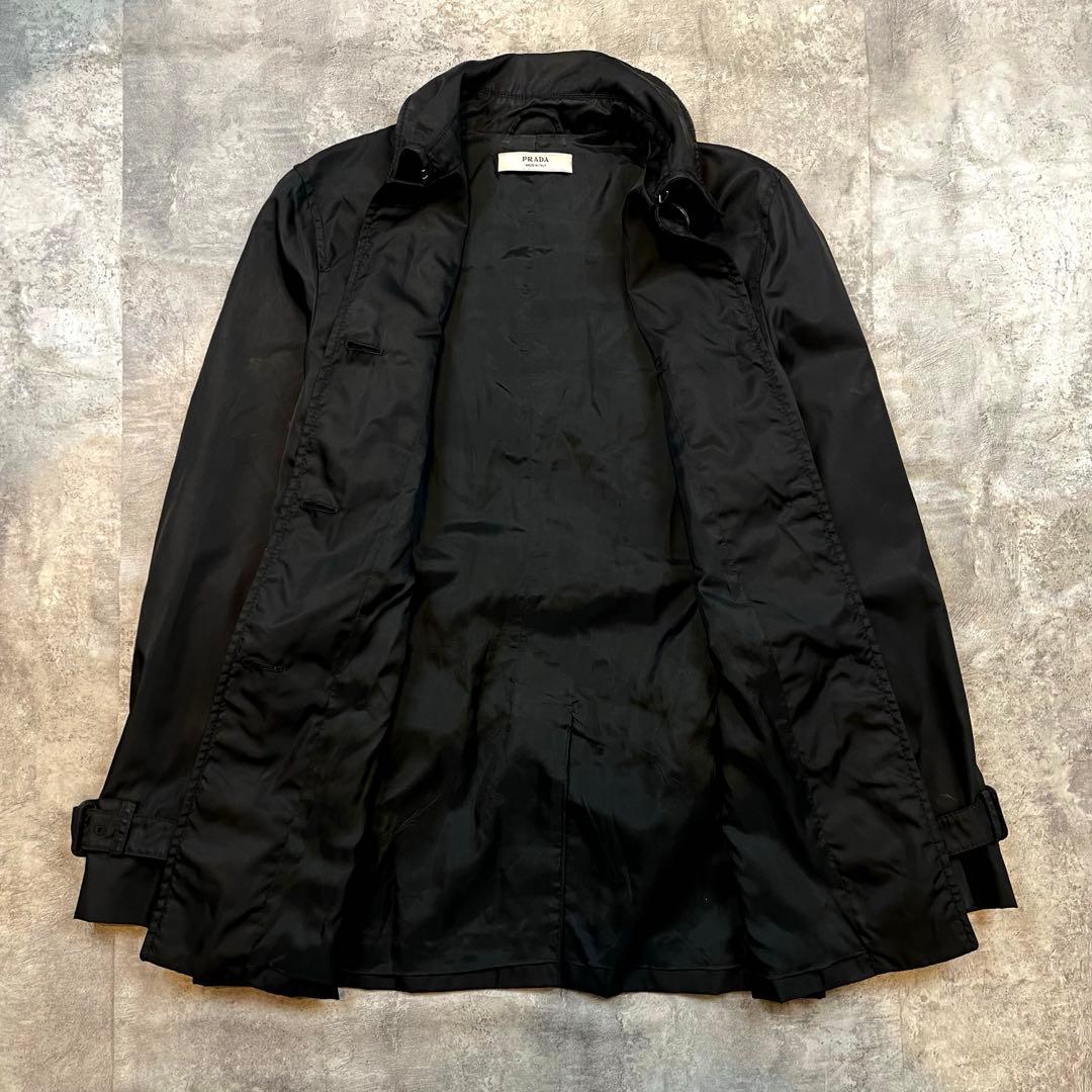 PRADA プラダ ナイロンコート ブラック レディース ベルト付き