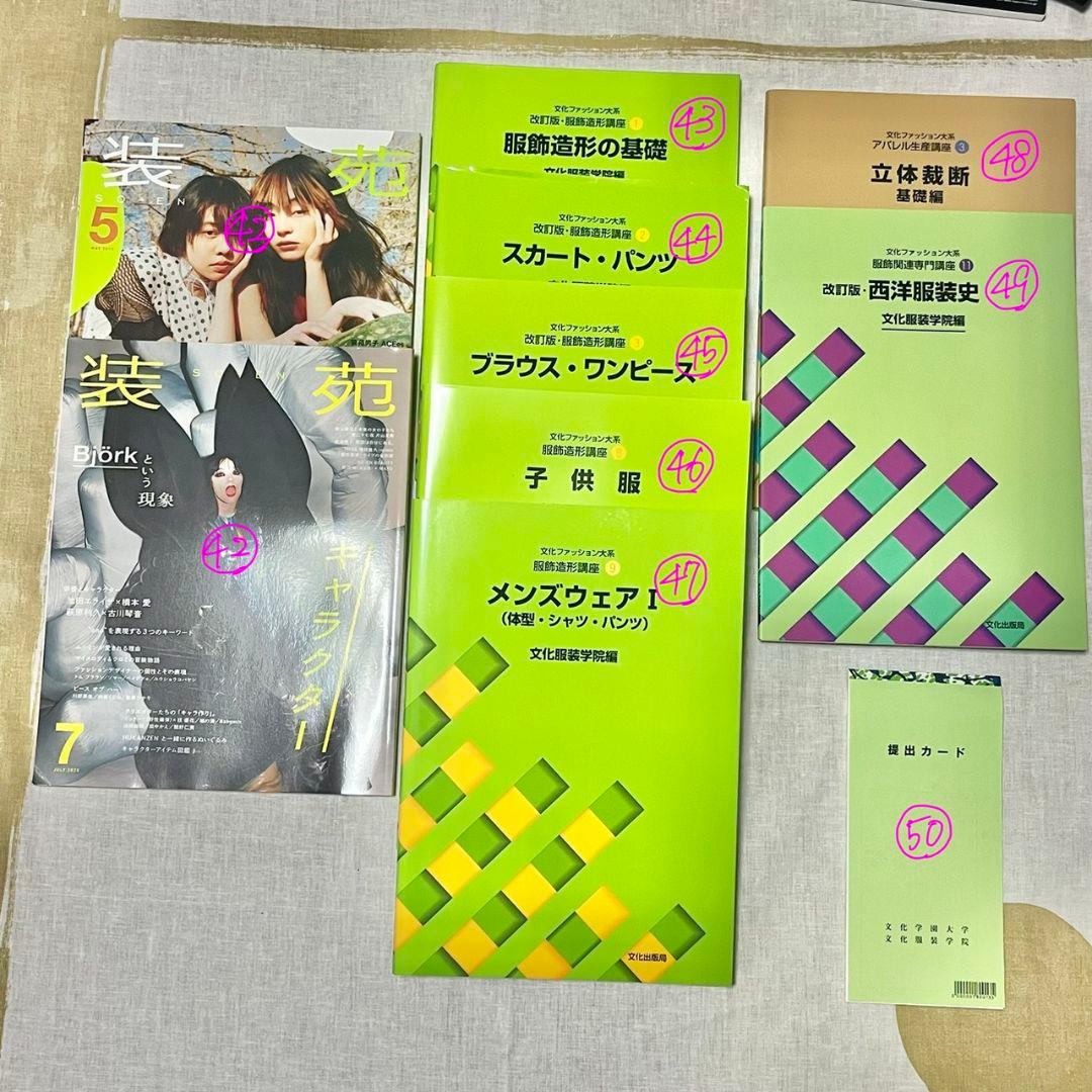 【値下げ】文化服装学院 服装科 学用品セット 一式 2025年購入