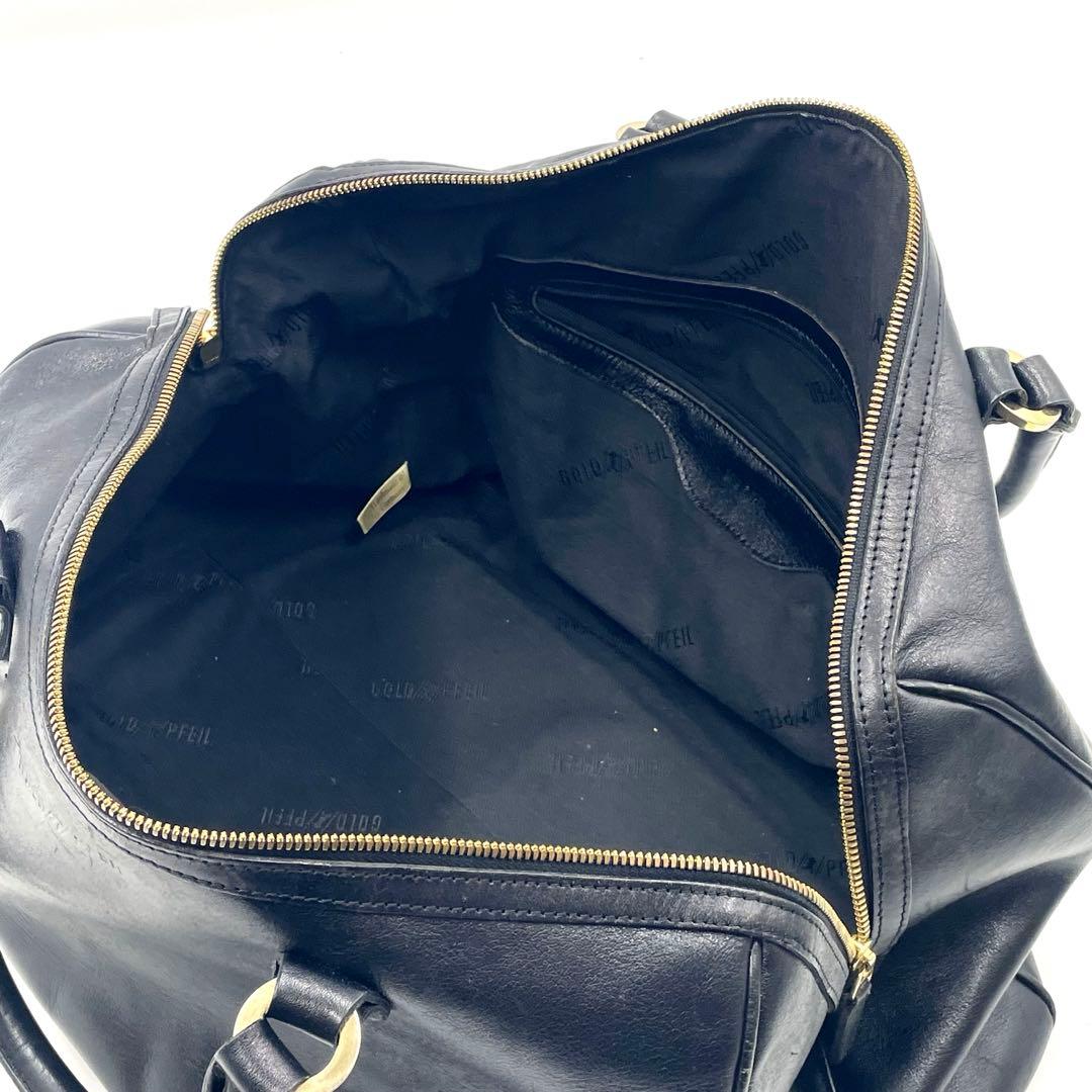 【美品】ゴールドファイル ボストンバッグ オールレザー ドイツ製 最高級 メンズ