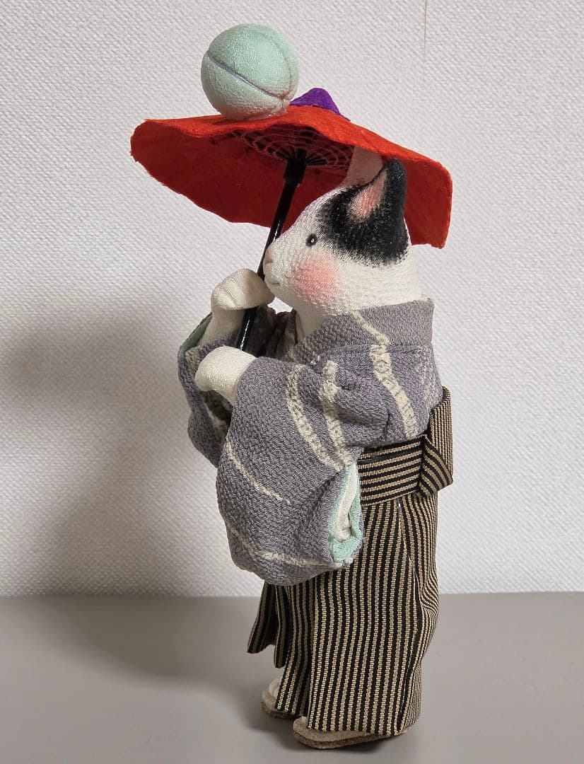 ゆ*ょ様 作家もの ハンドメイド作品 「曲芸」 猫の布人形 コレクション出品