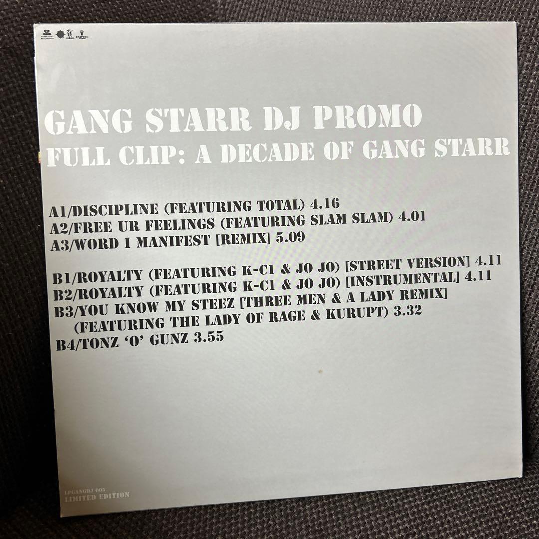 GANG STARR DJ PROMO FULL CLIP １２インチレコード