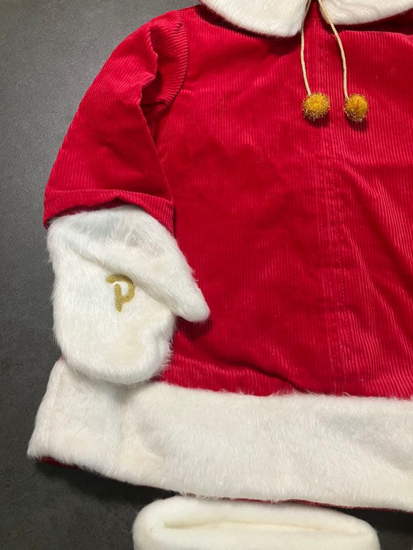 超美品☆110cm店頭ペコちゃんのお衣装☆クリスマス サンタ もふもふブーツ付き