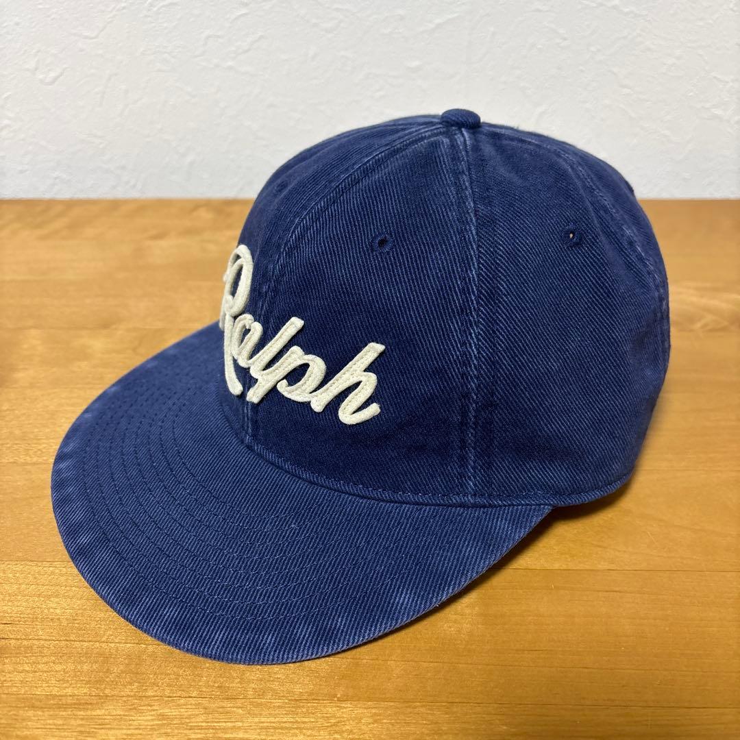 【POLO RALPH LAUREN】アップリケドツイルボールキャップ 美品！