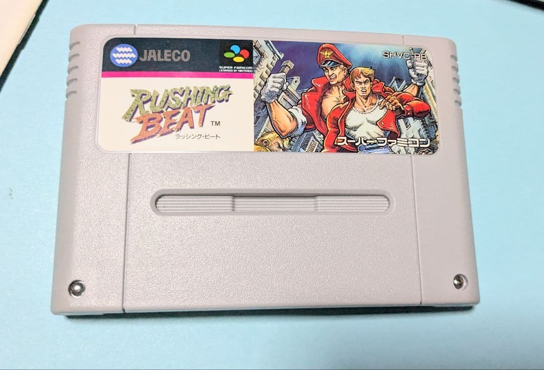 #ゲーム スーファミ ラッシングビート箱説明書付中古品1本