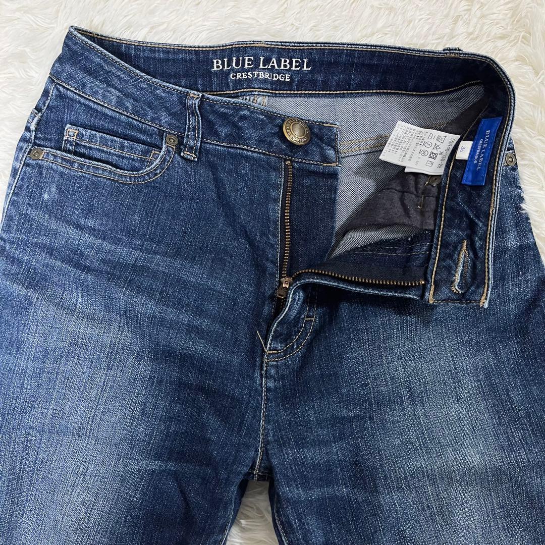 美品 ブルーレーベルクレストブリッジ デニム パンツ 36 S インディゴ