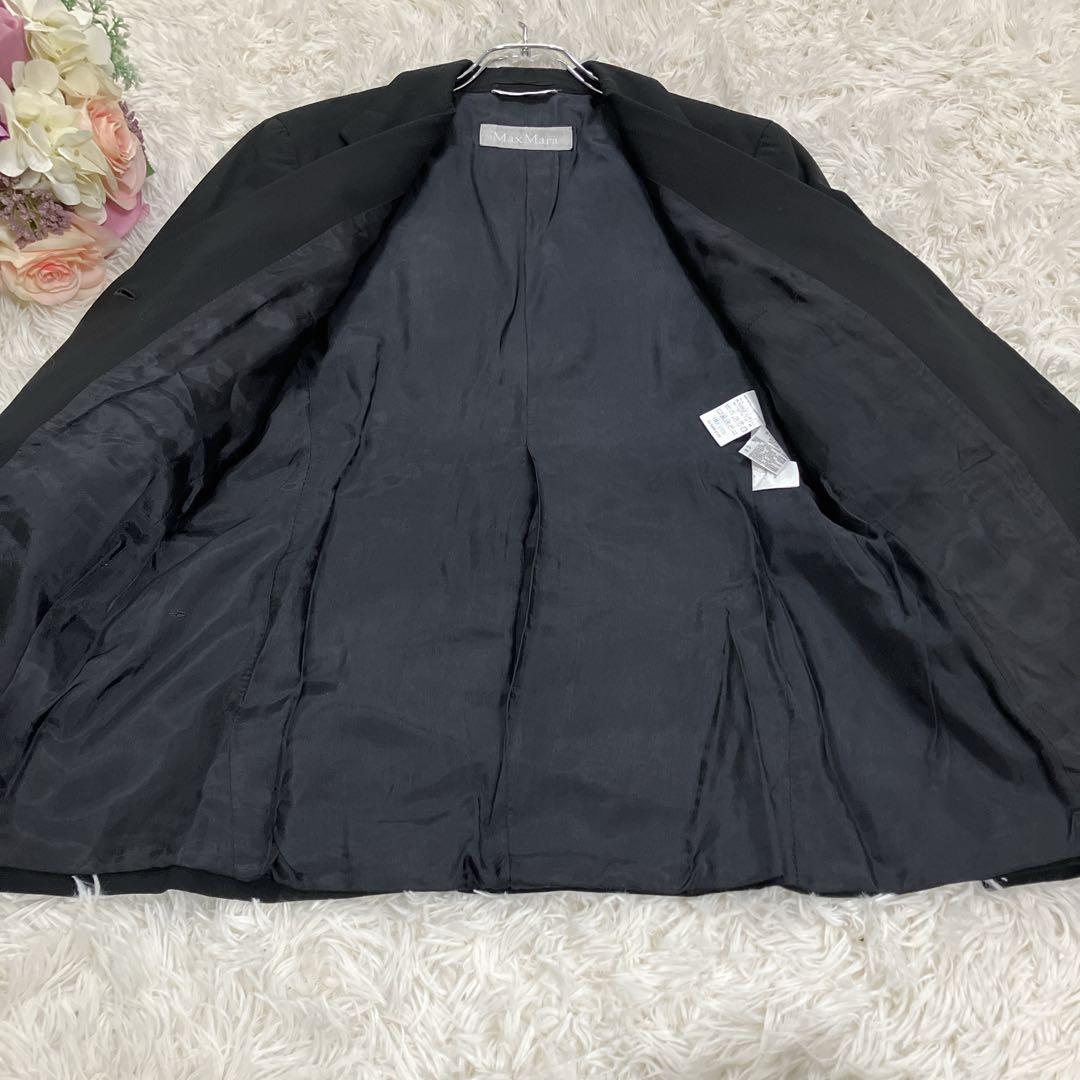 MaxMara マックスマーラ　黒 テーラードジャケット シングル サイズ44