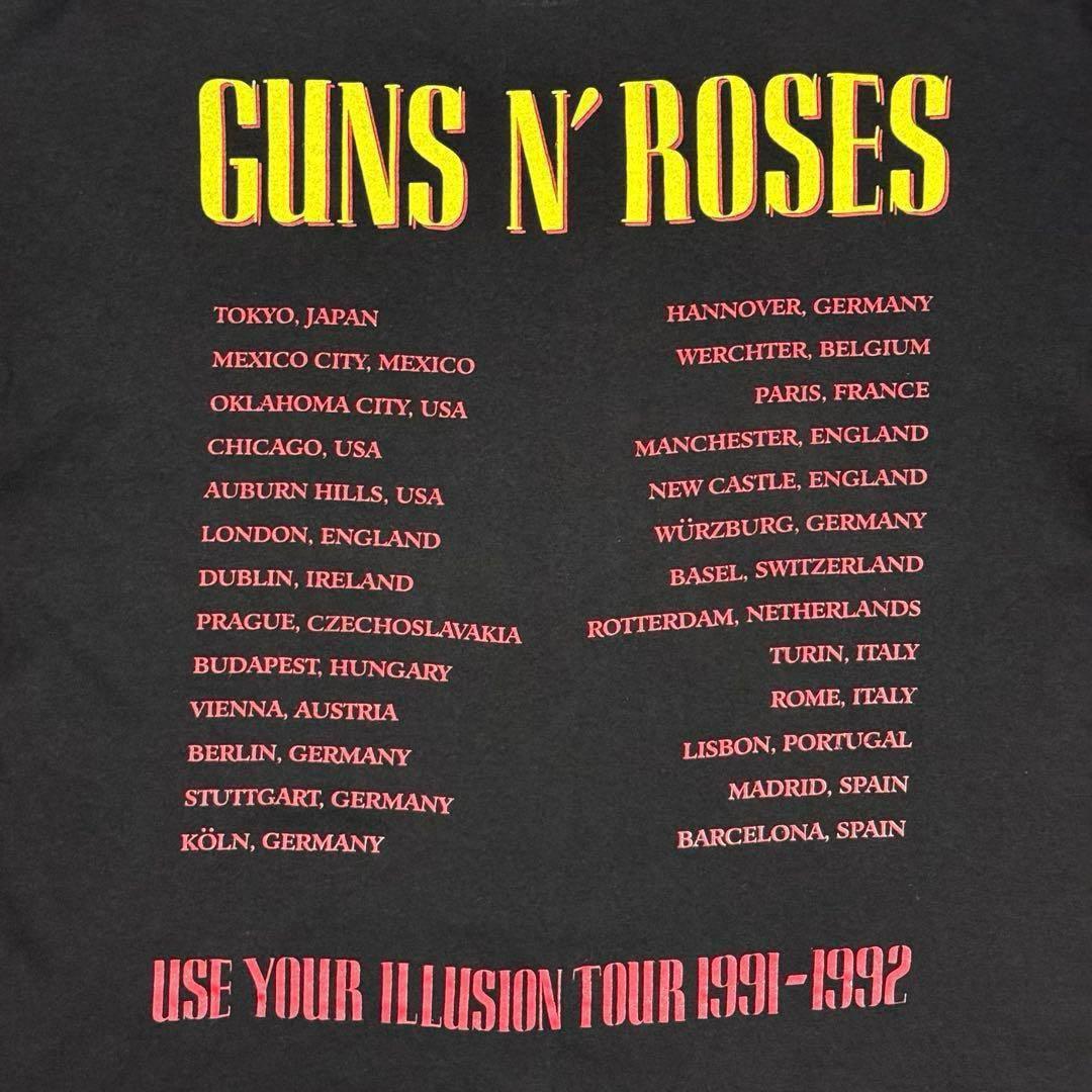 希少 XL 90's Guns N' Roses Tour 1991 Tシャツ