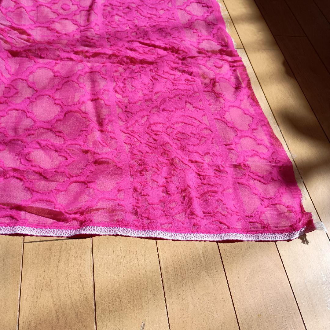 美品■ハウスオブロータス■濃ピンクストール■春ストール