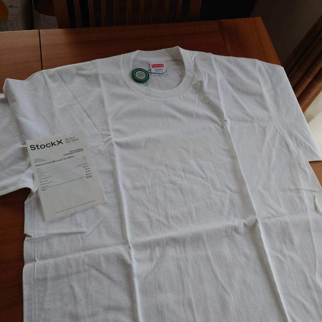 SupremeTonal Box Logo ホワイト Tシャツ Lサイズ
