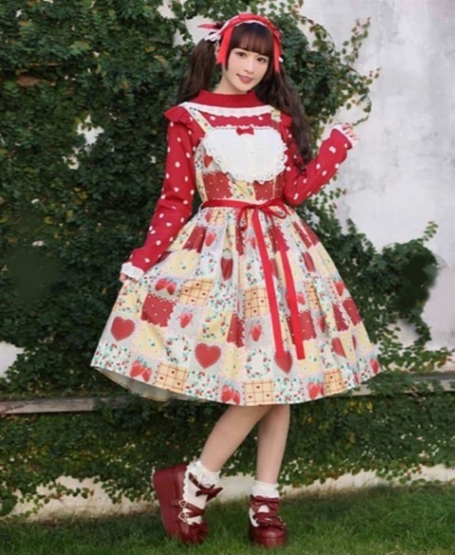 【美品】axes femme kawaii ハピネスベリー ジャンスカ いちご柄