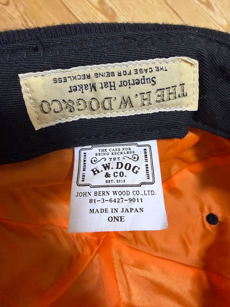 THE H.W.DOG&CO. MA-1 ROLL CAP Black 古着