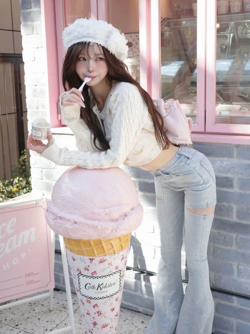 Darich ダーリッチ ドロップビジューフレアデニムパンツ S