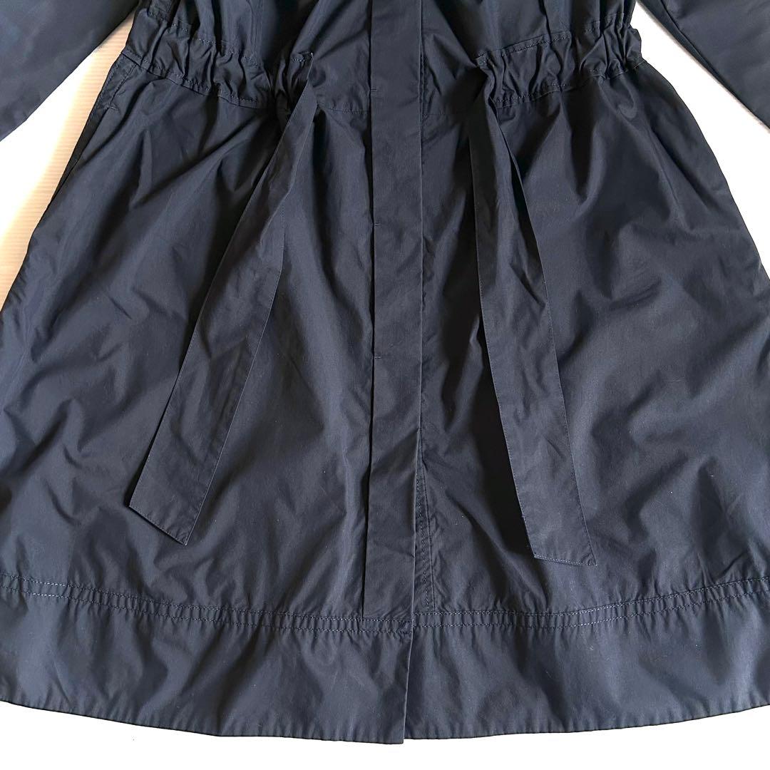 美品 MACPHEE TOMORROWLAND ノーカラーコート ネイビー 38